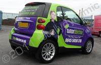Smart Fortwo wrapped in printed vinyl car wrap by Totally Dynamic North London