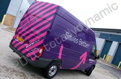 Ford Transit wrapped for E Courier by Totally Dynamic South London