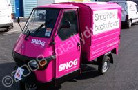 Piaggio van wrapped by Totally Dynamic North London