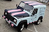 Land Rover Defenders wrapped for Jack Wills by Totally Dynamic South London