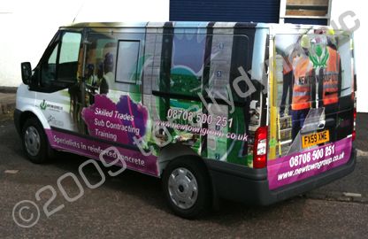 Transit Van wrapped by Totally Dynamic Central Scotland