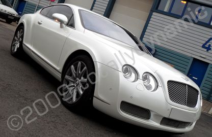 Bentley wrapped pearlescent white at Totally Dynamic North London