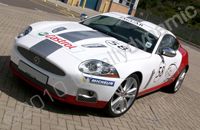 Jaguar XKR wrapped red and white plus graphics by Totally Dynamic South London
