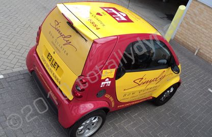 Smart Fortwo wrapped in printed wrap by Totally Dynamic South London