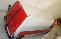 Vauxhall Movano wrapped red plus graphics for Parcel Force by Totally Dynamic Norfolk
