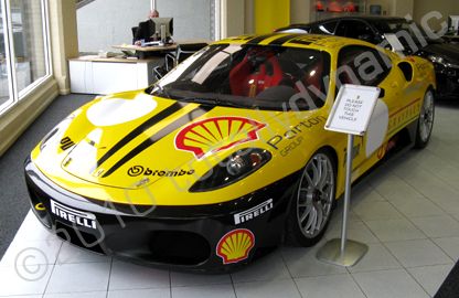 Ferrari wrapped with a printed wrap plus carbon fibre by Totally Dynamic Leicester