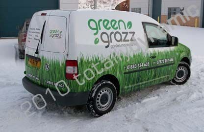 VW van wrapped for Green Grazz by Totally Dynamic South London