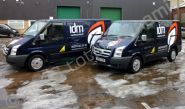Ford Transit vans with part wraps by Totally Dynamic Leeds/Bradford