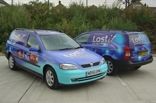 Astra vans - designed and wrapped by Totally Dynamic North London