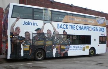 Double Decker Bus - wrapped by Totally Dynamic Leeds/Bradford