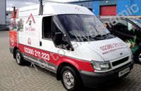 Ford Transit wrapped for 1st Class Roofing by Totally Dynamic Southampton
