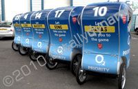 Rickshaws wrapped for O2 by Totally Dynamic North London