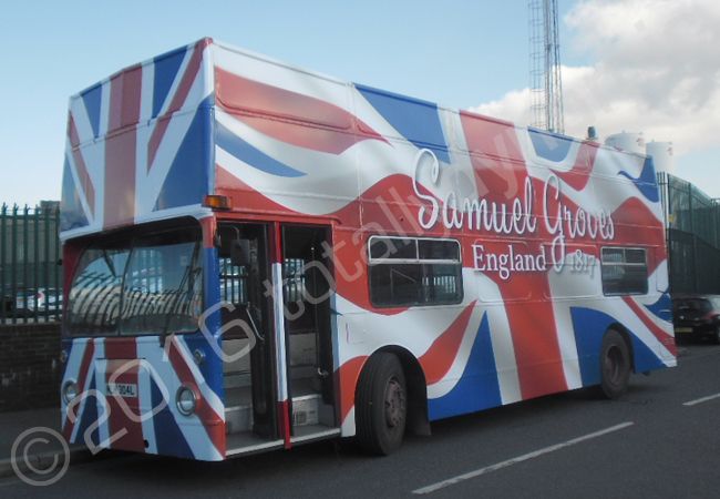 Open Top Bus fully vinyl wrapped in printed bus wrap design for U Group