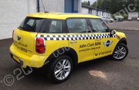MINI Countryman wrapped in New York Taxi style design by Totally Dynamic Central Scotland