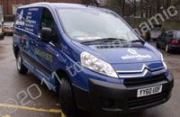 Citreon Dispatch wrapped in printed design by Totally Dynamic Leeds/Bradford