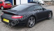 Porsche 911 wrapped matt black by Totally Dynamic Central Scotland