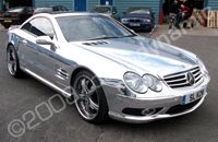 Mercedes SL Chrome wrapped by Totally Dynamic North London