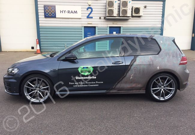 VW Golf fully vinyl wrapped for Diamond Brite
