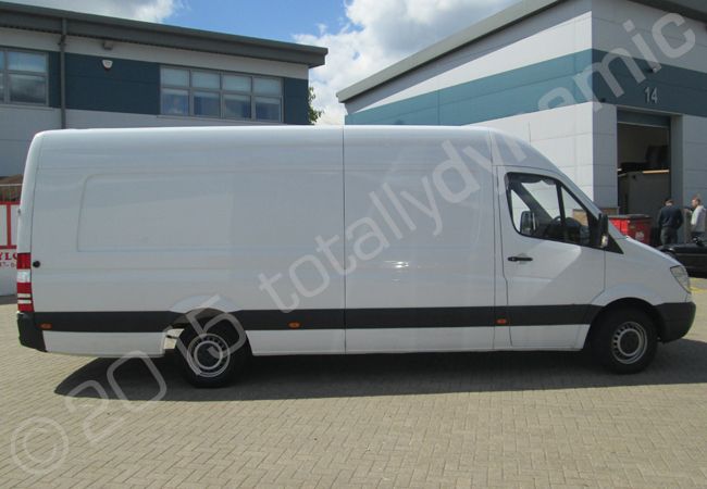 Mercedes Sprinter fully wrapped for Xtreme Party Gaming in a vinyl van wrap design by Totally Dynamic South London