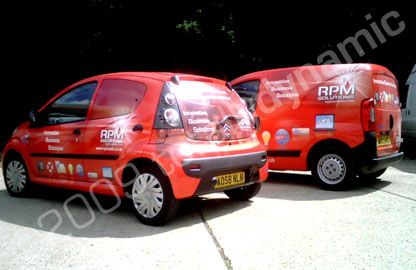 Van & car wrapped by Totally Dynamic Norwich