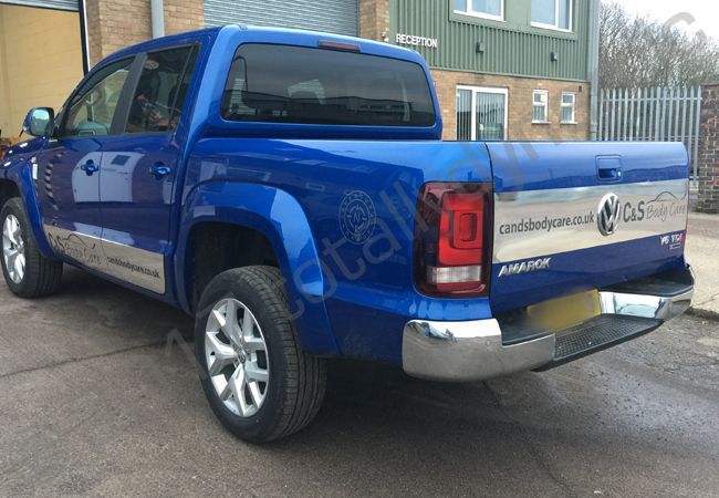VW Amarok with chrome vinyl graphics