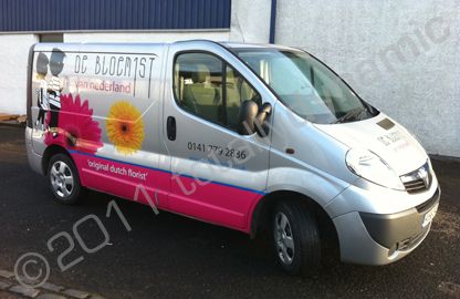 Vauxhall Vivaro Van in Fully Printed Colour Wrap - wrapped by Totally Dynamic Central Scotland