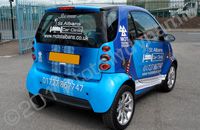 Smart Fortwo wrapped in printed wrap by Totally Dynamic North London