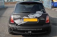 MINI Cooper wrapped in matt black with cut graphics by Totally Dynamic North London