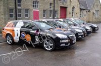 Vauxhall Insignia Sports Tourers wrapped in printed design by Totally Dynamic Leeds/Bradford