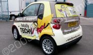 Smart car wrapped by Totally Dynamic North London