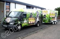 Mini bus & trailer wrapped by Totally Dynamic Central Scotland