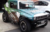 Mini Electric Hummer wrapped in printed wrap by Totally Dynamic Lincoln