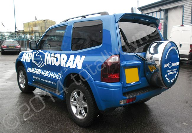 Mitsubishi Shogun fully vinyl wrapped for MPI Moran by Totally Dynamic North London