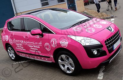 Peugeot 3008 wrapped for Fit for a princess by Totally Dynamic South London