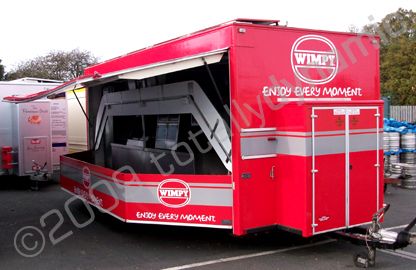 Catering trailer wrapped for Wimpy