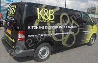 VW Transporter van vinyl wrapped in printed design by Totally Dynamic North London