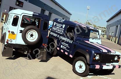 Land Rover Defenders wrapped for Jack Wills by Totally Dynamic South London