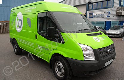Ford Transit MWB wrapped in colour matched vinyl by Totally Dynamic North London