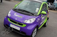 Smart Fortwo wrapped in printed vinyl car wrap by Totally Dynamic North London