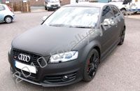 Audi S3 wrapped matt black by Totally Dynamic North London