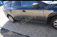 Ford Hearse with sides wrapped in metallic silver and gold stripe by Totally Dynamic Norfolk