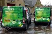 Ford Transit vans with part wraps by Totally Dynamic Leeds/Bradford