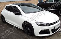 VW Scirocco fully wrapped in matt black with gloss black vinyl detailing by Totally Dynamic South London