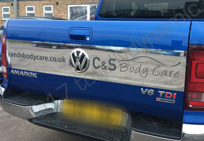 VW Amarok with chrome vinyl graphics