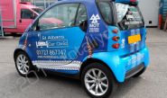 Smart Fortwo wrapped in printed wrap by Totally Dynamic North London