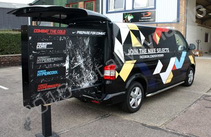 VW transporter wrapped for Nike by Totally Dynamic Norfolk