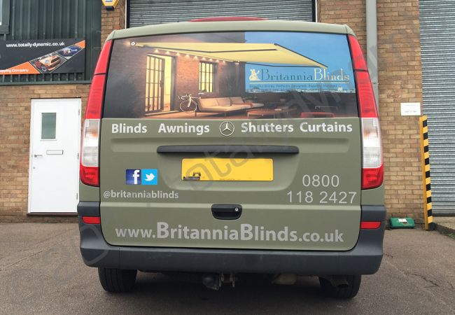Mercedes Vito part-wrap for Britannia Blinds
