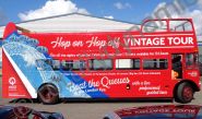 Vintage Bus fully vinyl wrapped to promote the London Eye