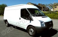 LWB Ford Transit fully wrapped in printed vinyl design by Totally Dynamic Leeds