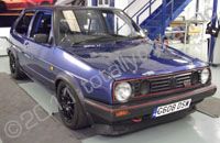 VW Golf Mk2 track car wrapped matt black by Totally Dynamic Lincoln